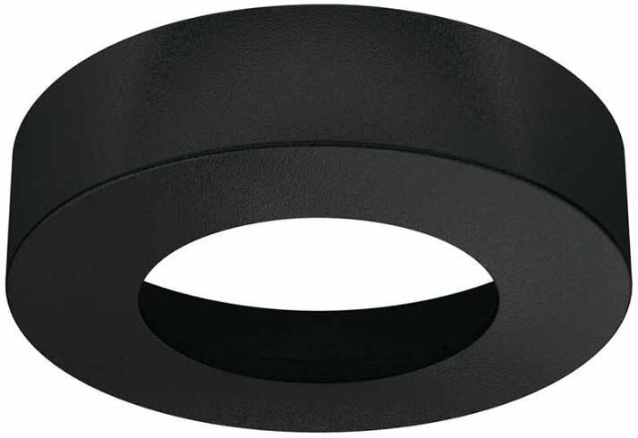 Underbygghus rundt 65x15,6 mm svart matt Häfele forfra