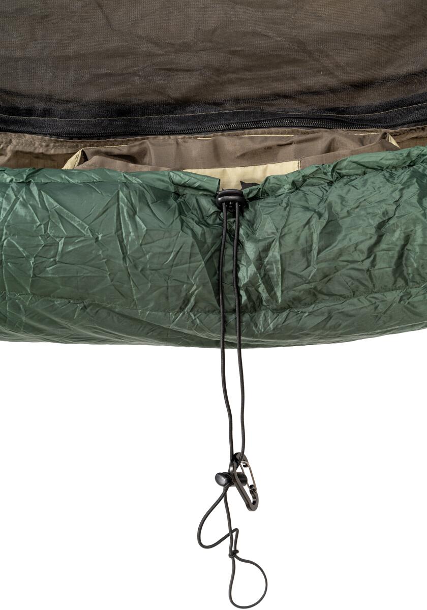 Underquilt med dunfylling 260x120 cm Amazonas montert på hengekøye