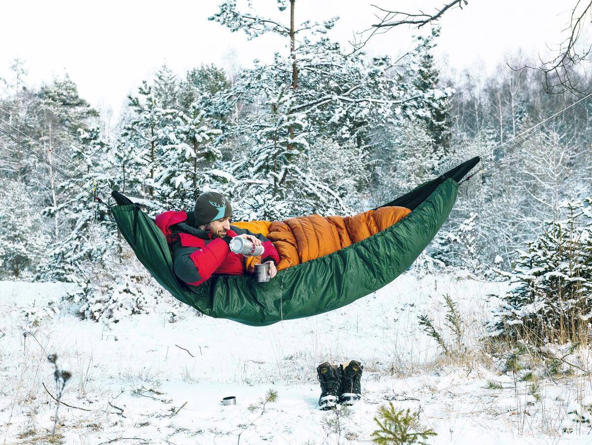 Underquilt med dunfylling 260x120 cm Amazonas med opphengsreimer