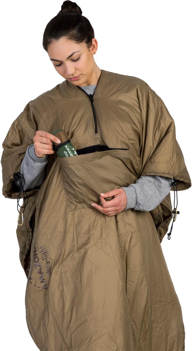 Underquilt Poncho 2-i-1 varmebeskyttelse for hengekøye montert under hengekøye