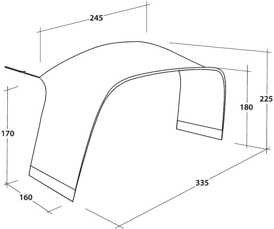Universal Connector Air Shelter telttilkobling, 335x160 cm - Outwell