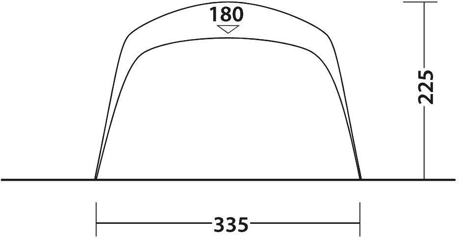 Universal Connector Air Shelter telttilkobling, 335x160 cm - Outwell