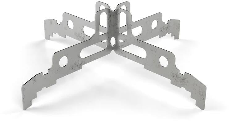 Universalkryss for PX-bålpanner 42x42 cm stål bakside