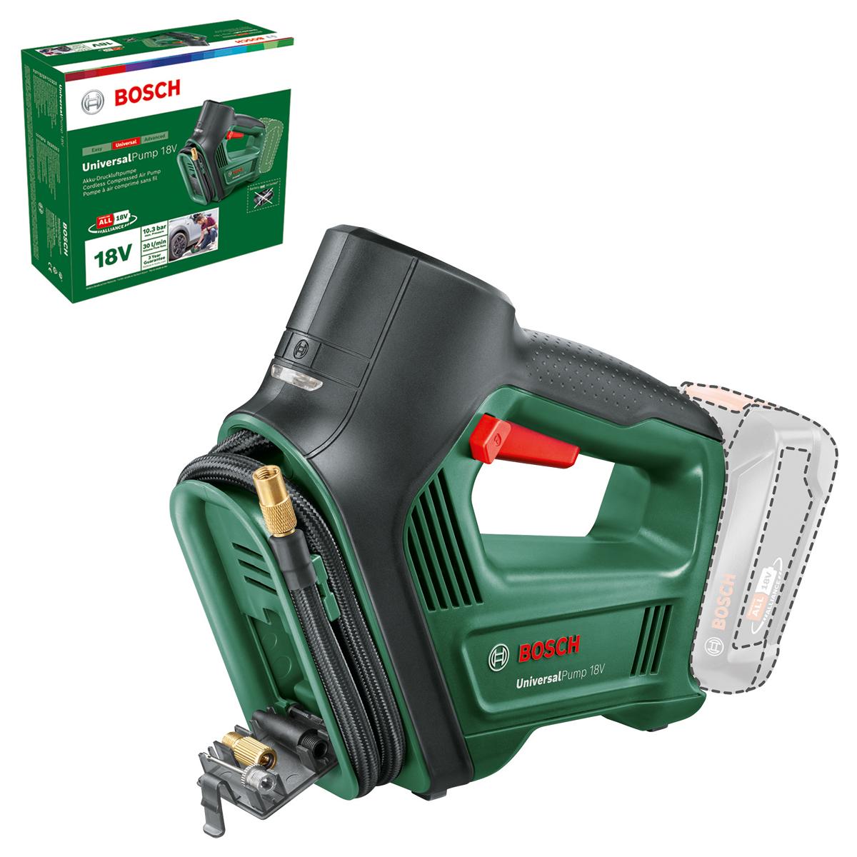 UniversalPump 18V trådløs trykkluftpumpe 10 bar 30 l/min - Bosch forfra