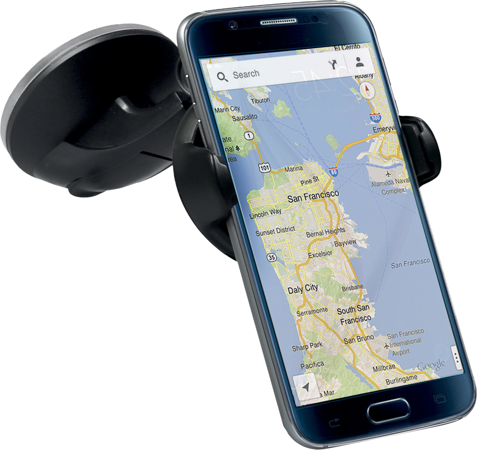 Universell mobilholder med sugekopp for smarttelefon - SBS montert i bil