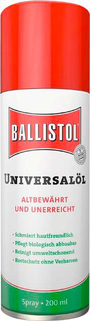 Universalolje-spray 200 ml til vedlikehold - Ballistol for vedlikehold av ulike materialer