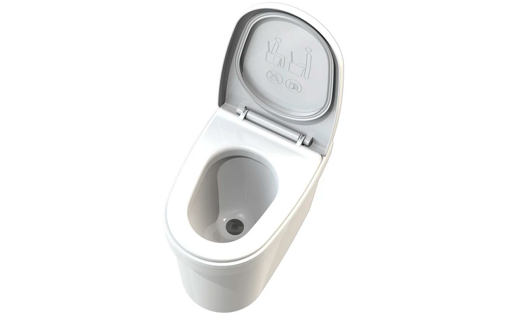 Nærbilde av integrert siev i Urinal vannfritt luktfritt unisex frostsikkert 50 mm utløp - Cinderella