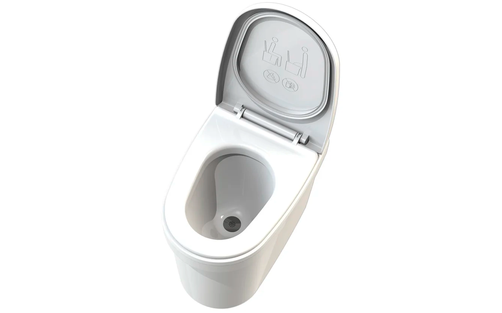 Nærbilde av integrert siev i Urinal vannfritt luktfritt unisex frostsikkert 50 mm utløp - Cinderella