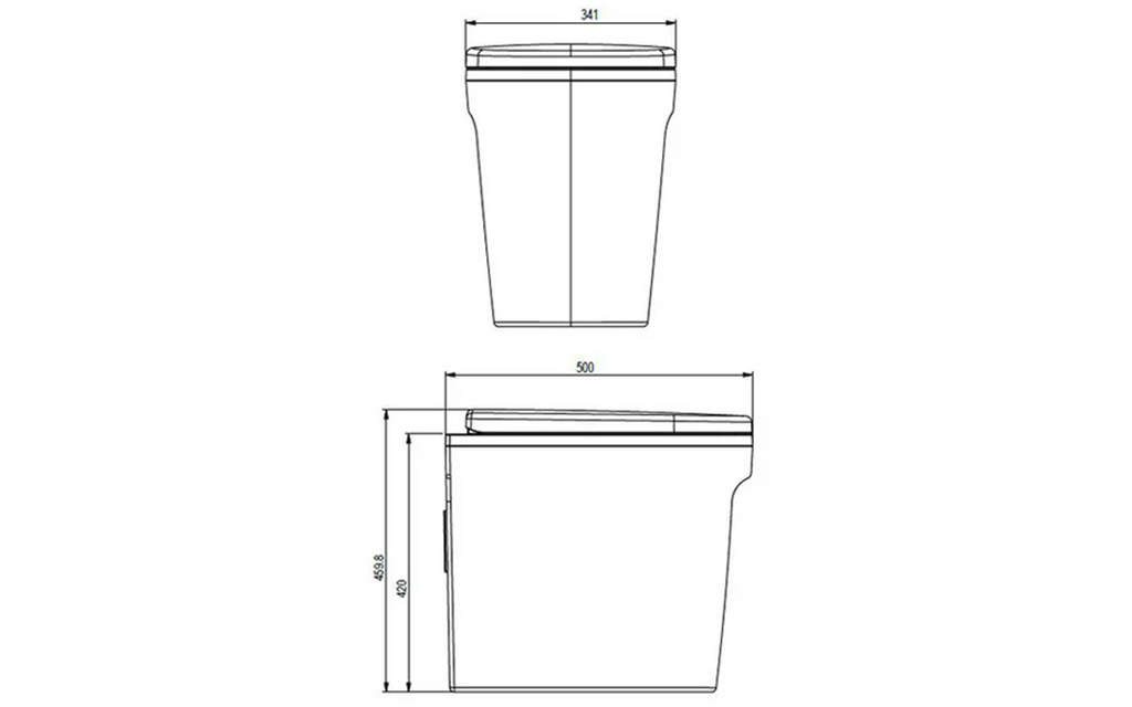 Oversikt over Urinal vannfritt luktfritt unisex frostsikkert 50 mm utløp - Cinderella installasjon