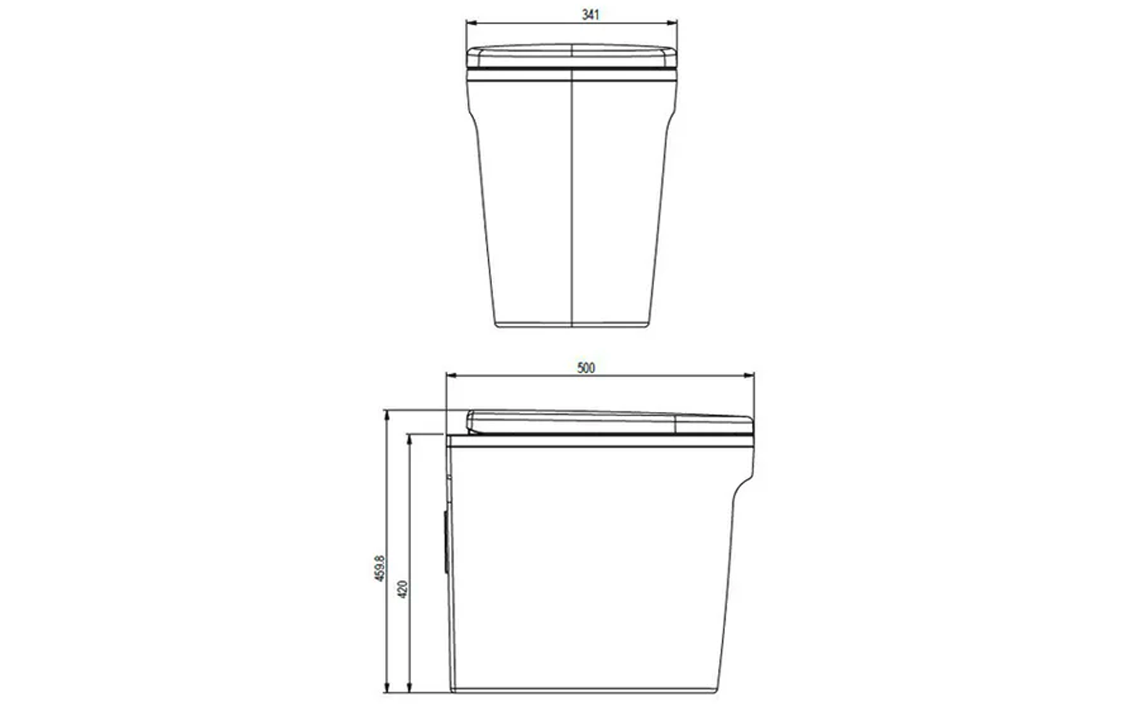 Oversikt over Urinal vannfritt luktfritt unisex frostsikkert 50 mm utløp - Cinderella installasjon