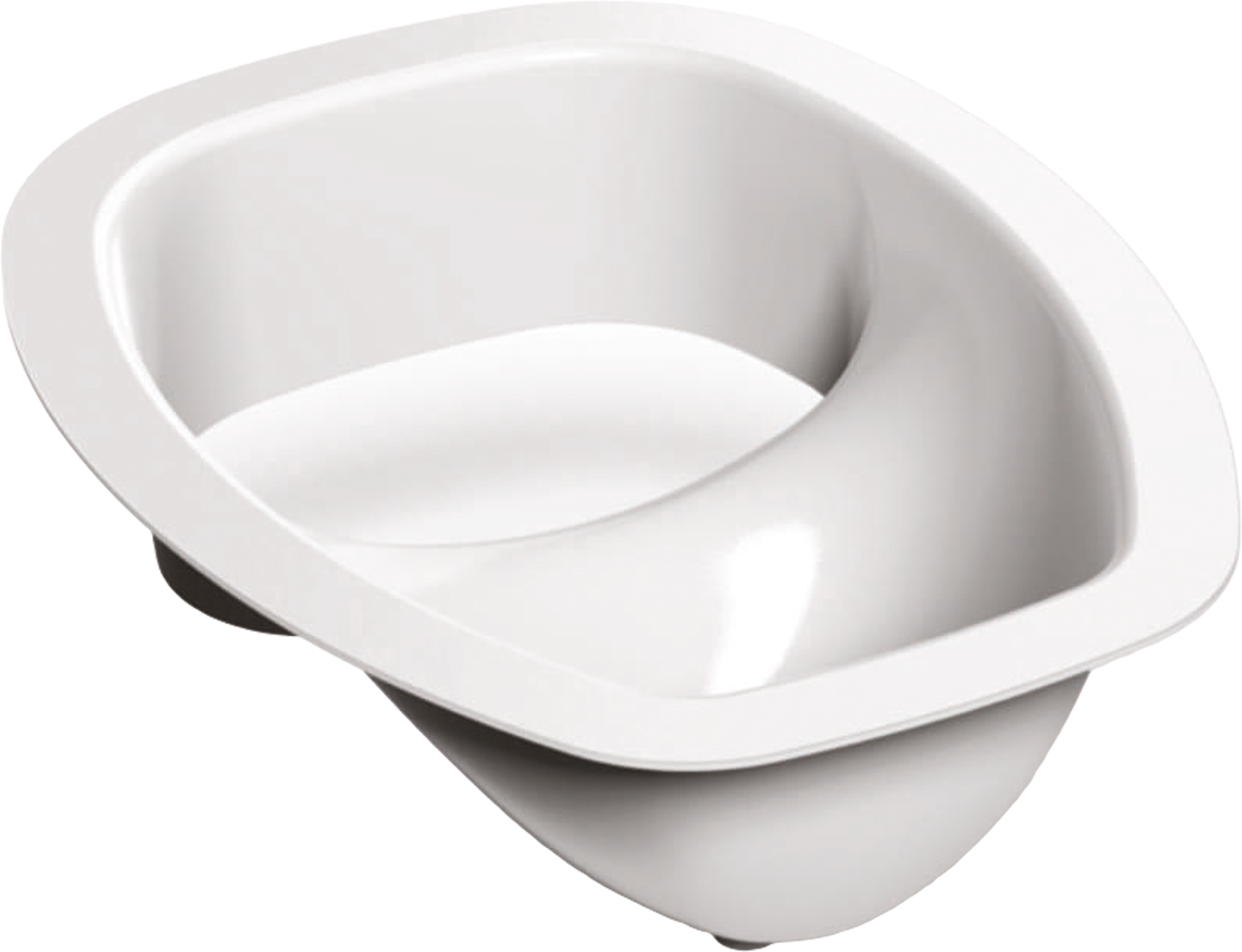 Urinseparator oval hvit 38x30x15 cm i ABS-materiale fra Trelino