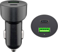 USB billader 48W USB-C PD + QC3.0 dual-port hurtiglader Goobay forfra