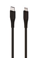 USB-C til Apple 8-pin datakabel 1m svart forfra