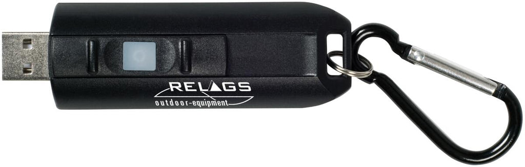 USB LED nøkkelringlykt 80 lm med karabinkrok BasicNature detaljer