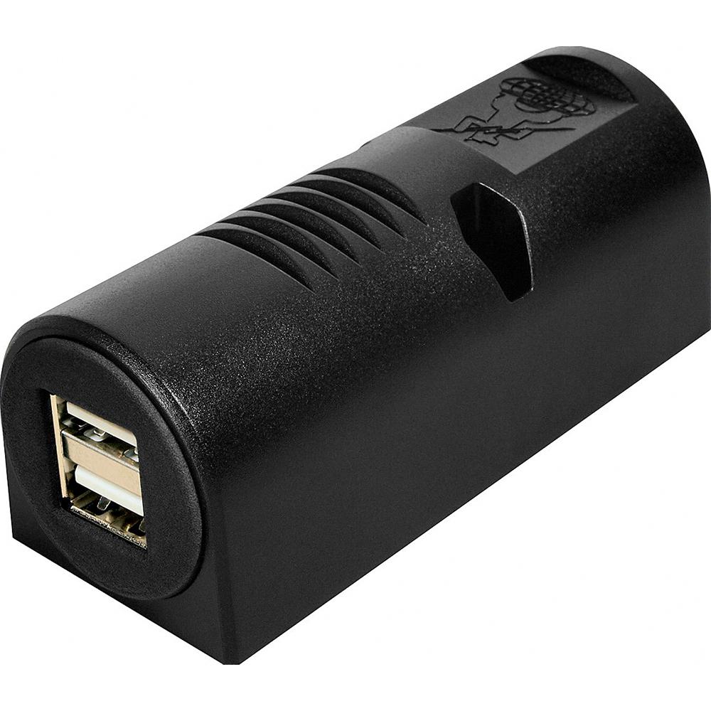 USB-stikkontakt 12-24V 2x USB 5000 mA innbygging - ProCar forfra