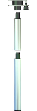 Utdreiebart bordbein 3-delt 700 mm sølv med bordutvidelse for campingbord