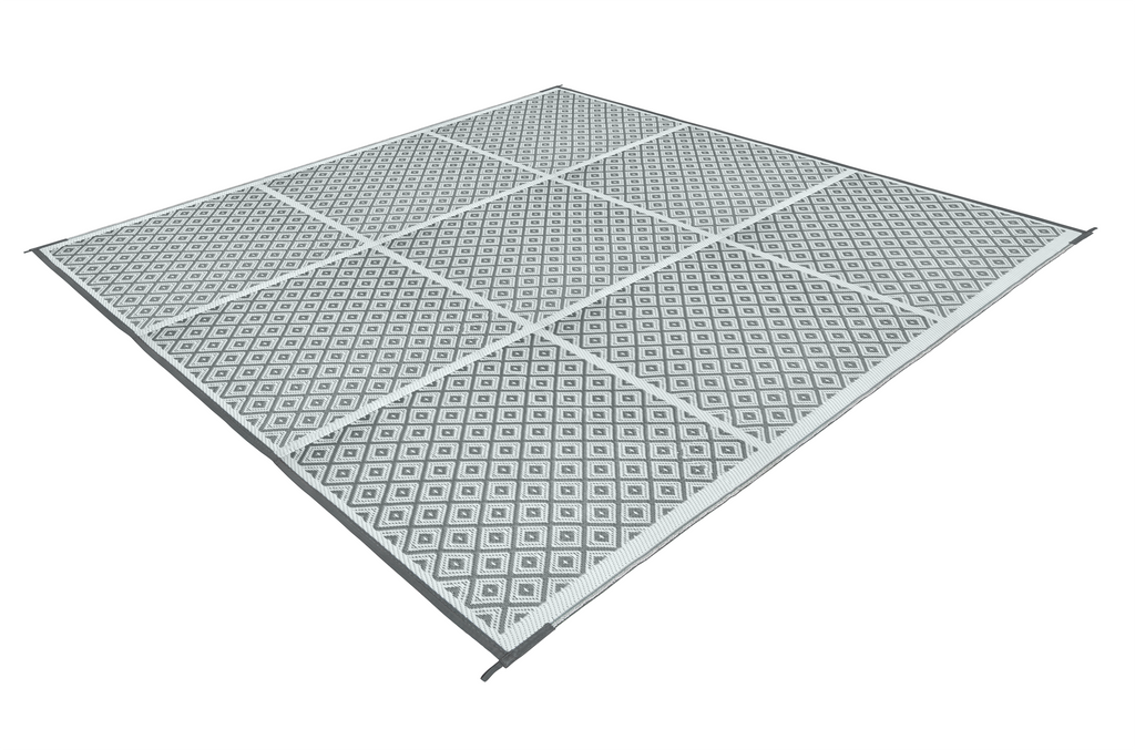 Utendørsmatte Square vendbar 250x250 cm resirkulert polypropylen forfra