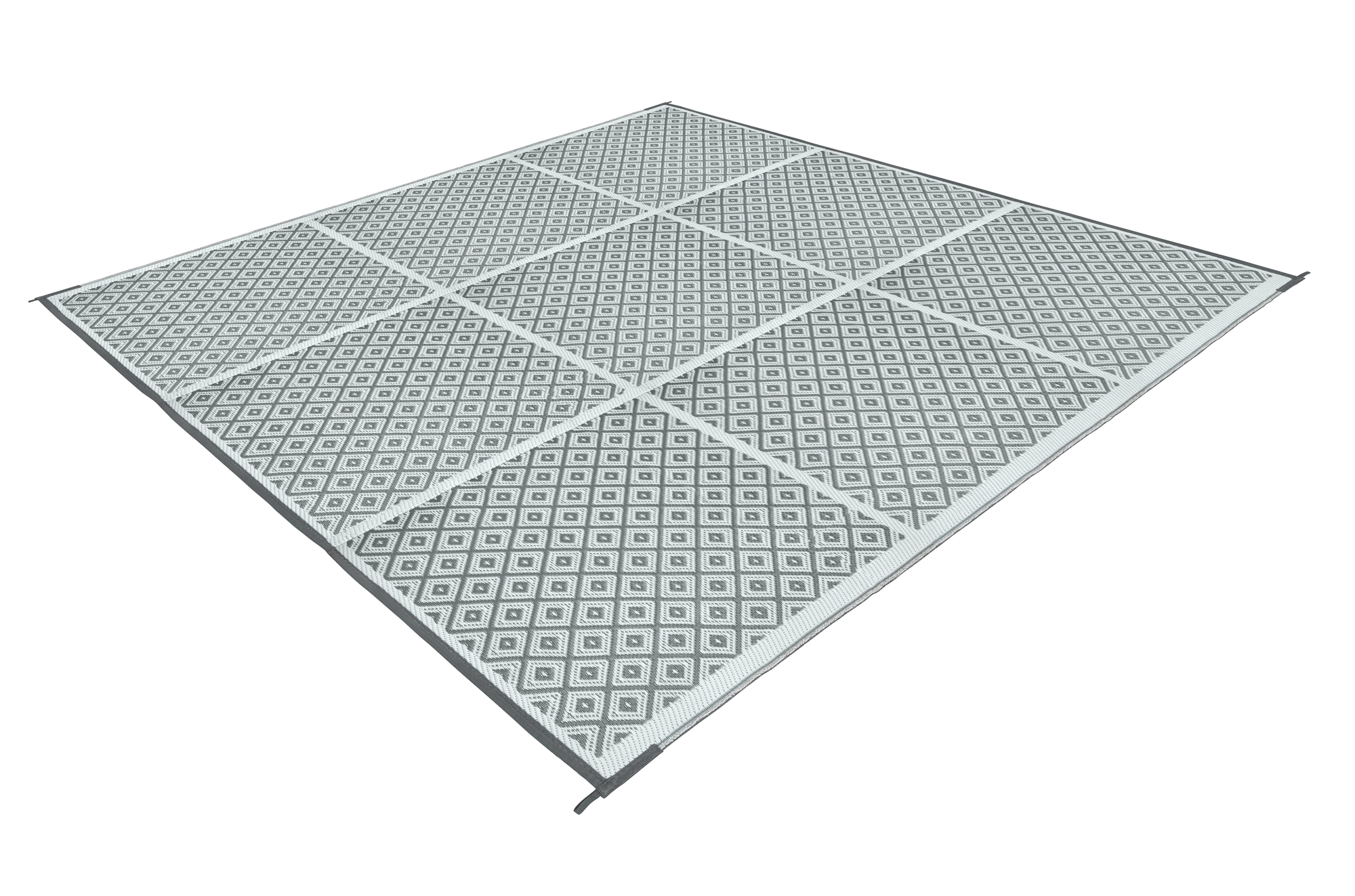 Utendørsmatte Square vendbar 250x250 cm resirkulert polypropylen forfra