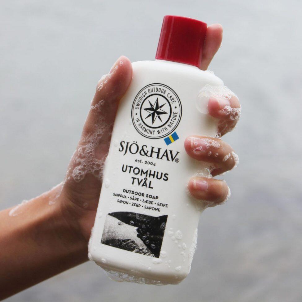 Utendørs vaskegel for saltvann 200 ml - Sjö&Hav bakside