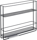Uttrekkbar krydderhylle for skapmontering 22 x 6 x 28 cm Metaltex forfra
