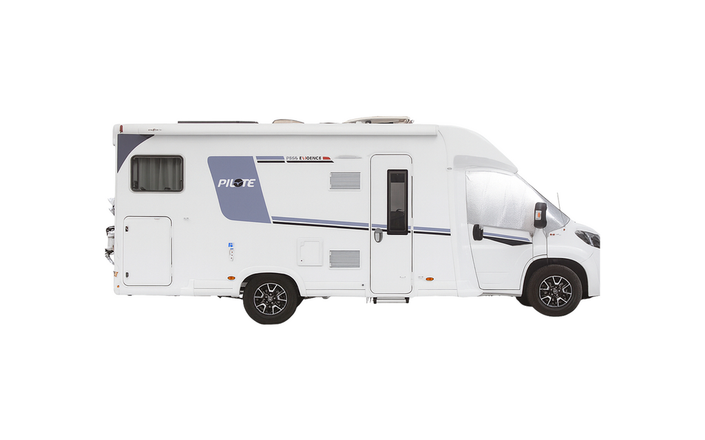 Utvendig isoleringsmatte Four Seasons polyester/polyuretan - Hindermann på bobil ved camping