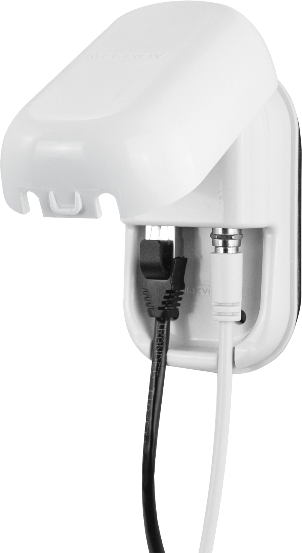 Utvendig stikkontakt med RJ45 og F-tilkobling Maxview for sat og internett front