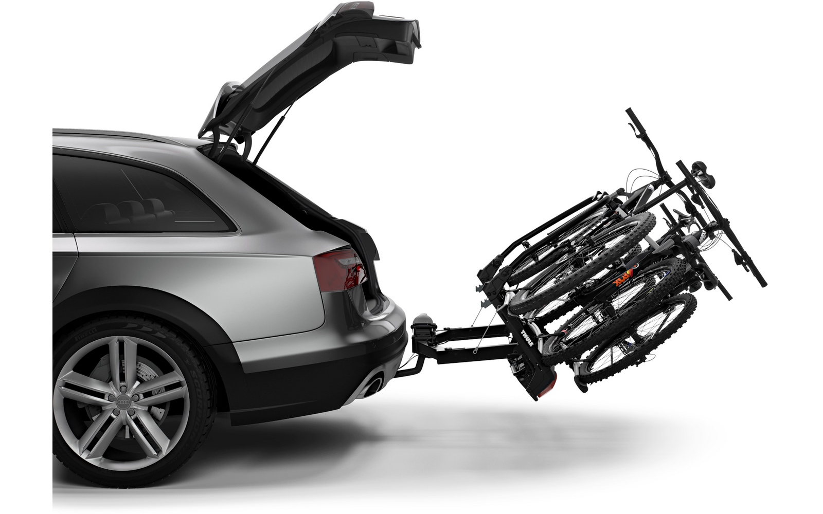 Sidevisning av Utvidelsesadapter for sykkelstativ VeloSpace XT aluminium - Thule