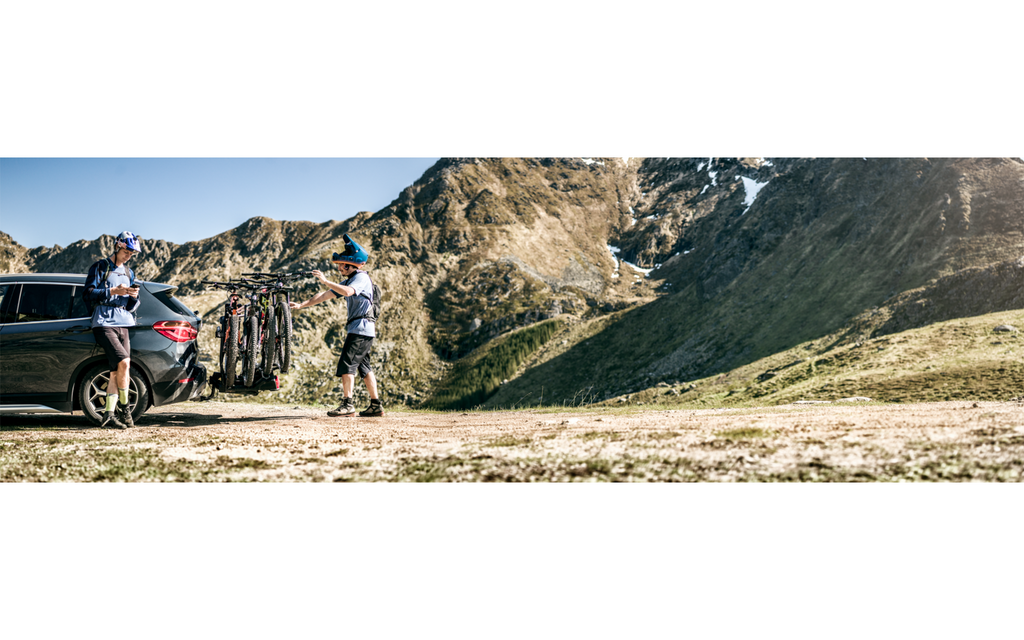 Visning av entriegelungstaster på Utvidelsesadapter for sykkelstativ VeloSpace XT aluminium - Thule