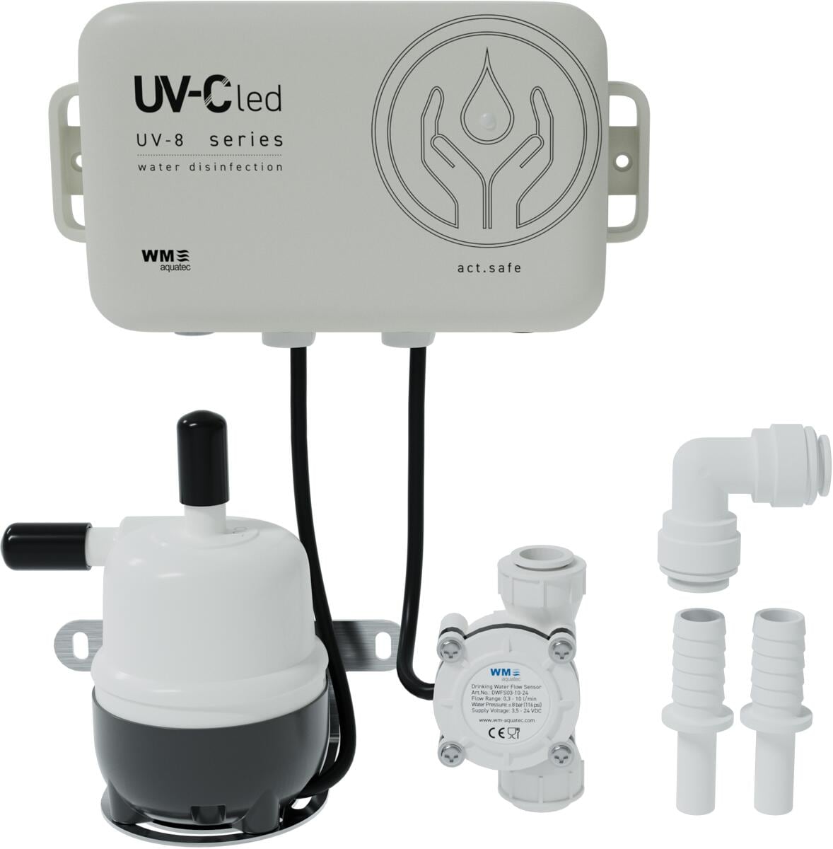 UV-8 LED vanndesinfeksjonsenhet for bobil montert i bobil