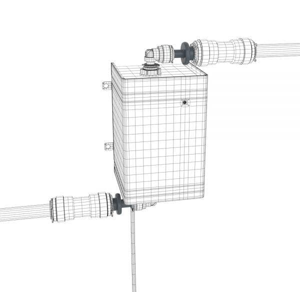 Detaljbilde av UV-C LED vanntilkoblingsadapter 15 mm for Whale-system