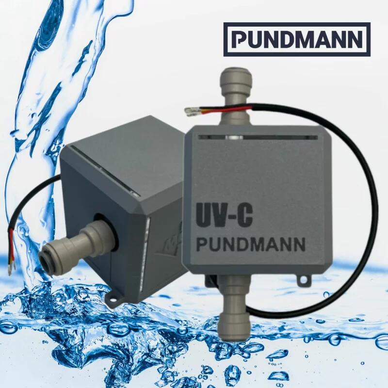 UV-C vanndesinfeksjon fluviSHIELD LED 14W 8 l/min 11-18V DC bakside