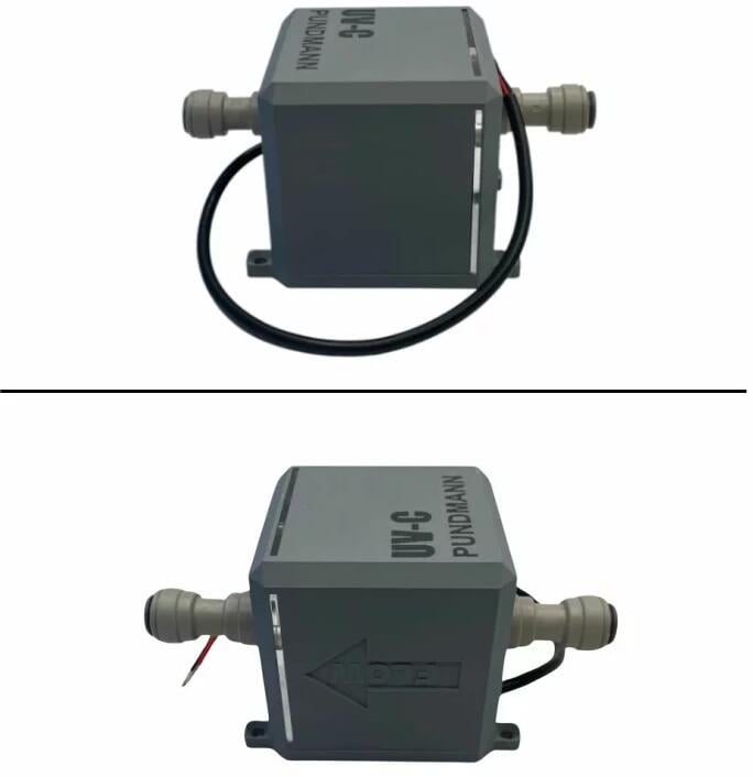 UV-C vanndesinfeksjon fluviSHIELD LED 14W 8 l/min 11-18V DC montert i båt