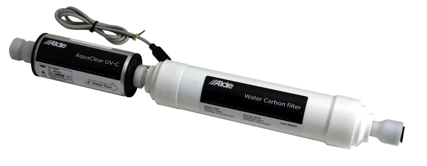 UV-C vannrensesystem Aqua Clear for bobil og campingvogn Alde