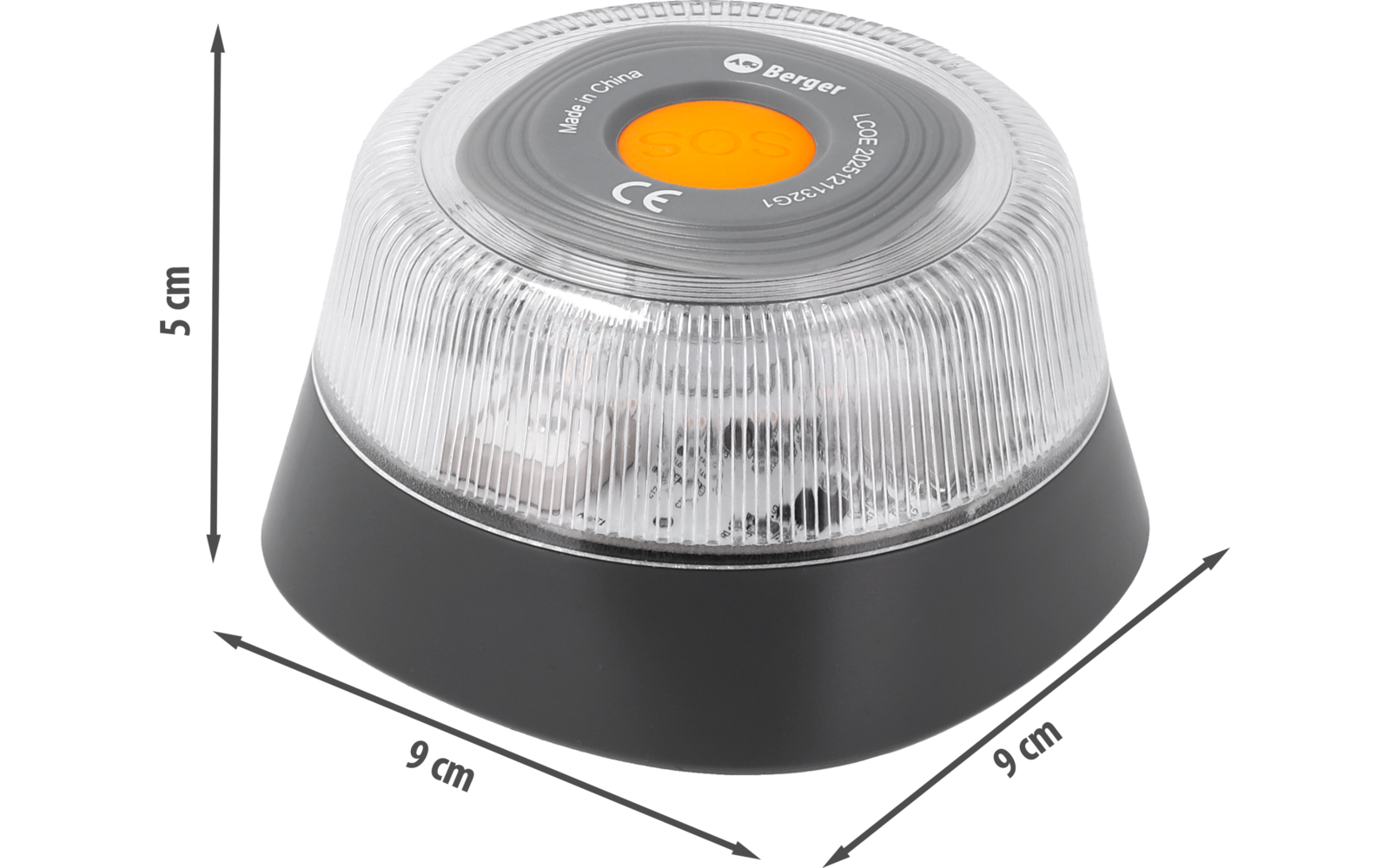 Pakke med V16 varsellys med magnetfeste for Spania og batteri