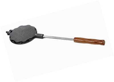Vaffeljern i støpejern med hjerteform ø19 cm 74 cm fra Origin Outdoors forfra