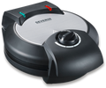 Vaffeljern WA 2103 1300 W med antiklebelag svart - Severin forfra