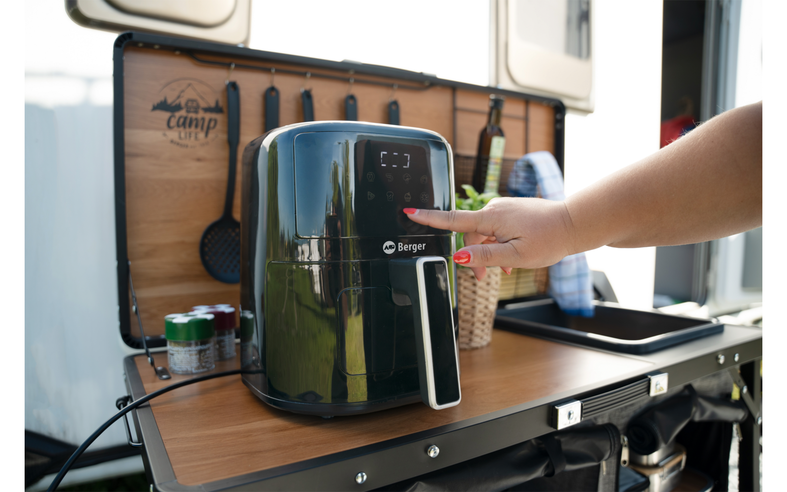 VanFry Airfryer varmluftfrityrkoker 4,5 liter 1400 W montert og klar til bruk