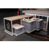 Vanlife-modul SPORT campingboks for VW T4 Transporter montert i bil