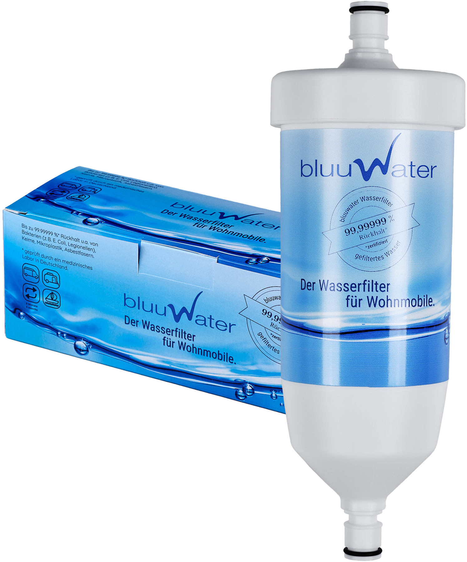 Vannfilter CR08 drikkevann 6000 liter for bobil og båt - bluuwater forfra