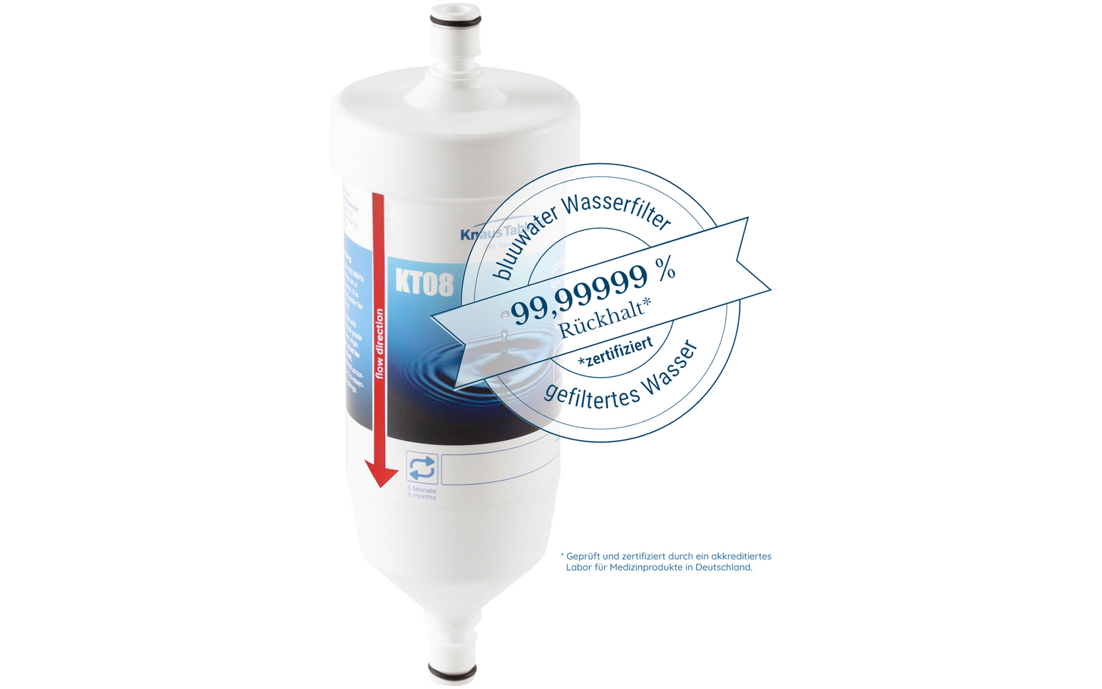 Vannfilter KT08 drikkevann 6000 l for Knaus Weinsberg bluuwater bakside