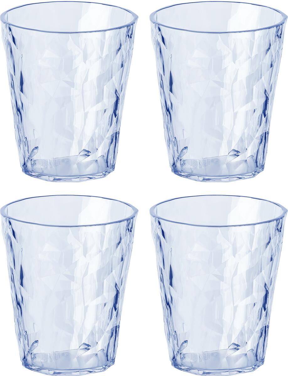 Vannglass Club No.1 250 ml, 4-pakning - Koziol bakside