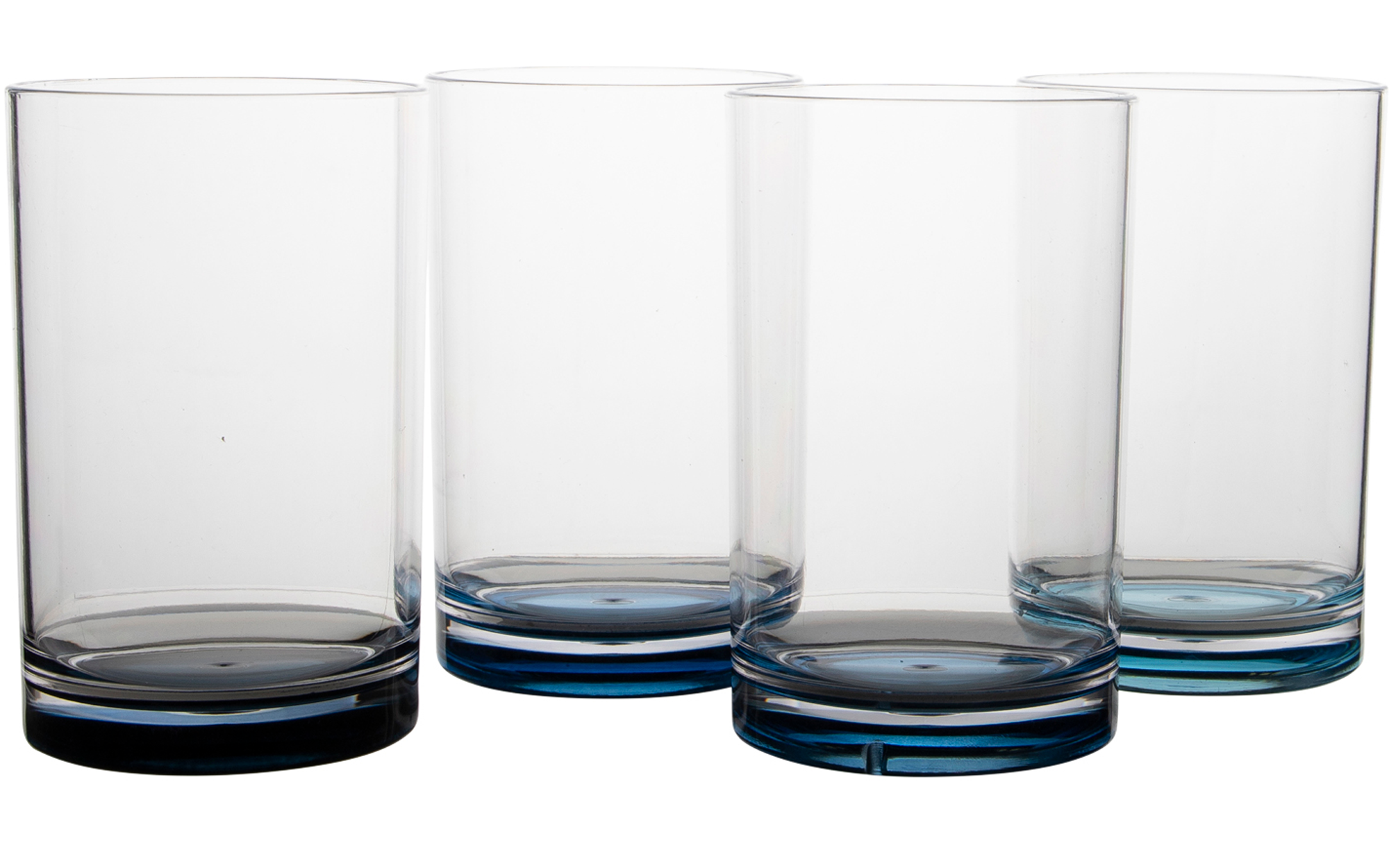 Vannglass Sky i SAN-plast blå 4-pack fra Gimex sett forfra