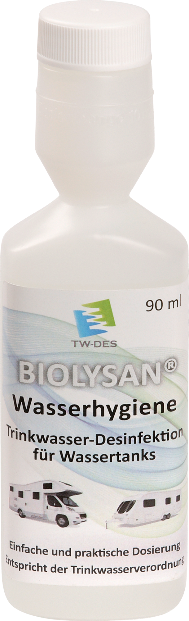 Vannhygiene desinfeksjon 90 ml for 360 l vanntank forfra
