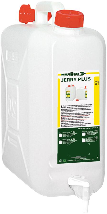 Vannkanne Jerry Plus 10/20 liter matvaregodkjent fra Brunner detalj av tut og håndtak