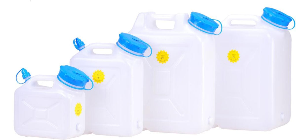 Vannkanne med vid åpning polyetylen for camping Hünersdorff bakside med liten åpning