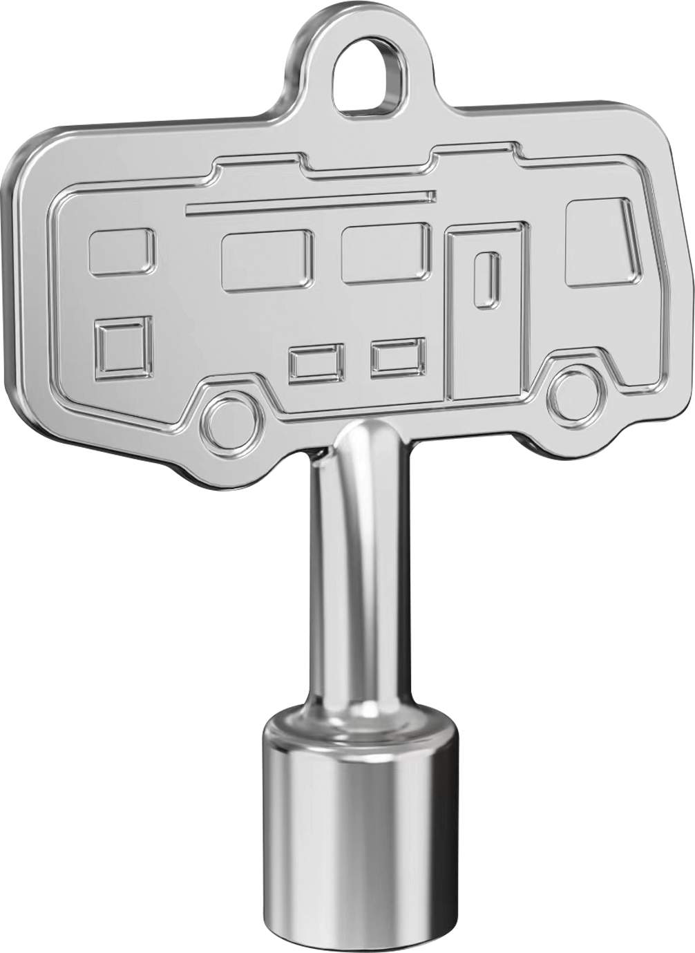 Vannkrannøkkel for campingplasser, sinklegering forfra