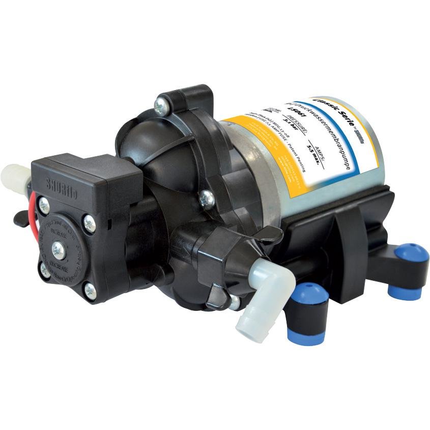 Vannpumpe WhisperKing LS061 12V 3,1 bar 10 l/min fra SHURflo for campingbruk