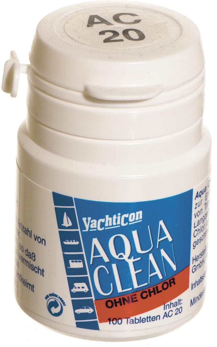 Vannrensing Aqua Clean AC 20 tabletter 100 stk for 2000 l fra Yachticon