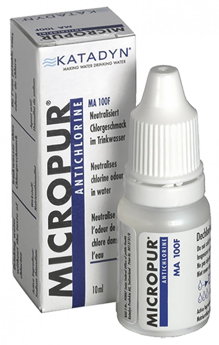 Vannrensing MICROPUR Antichlor MA 100F 10ml fra Katadyn