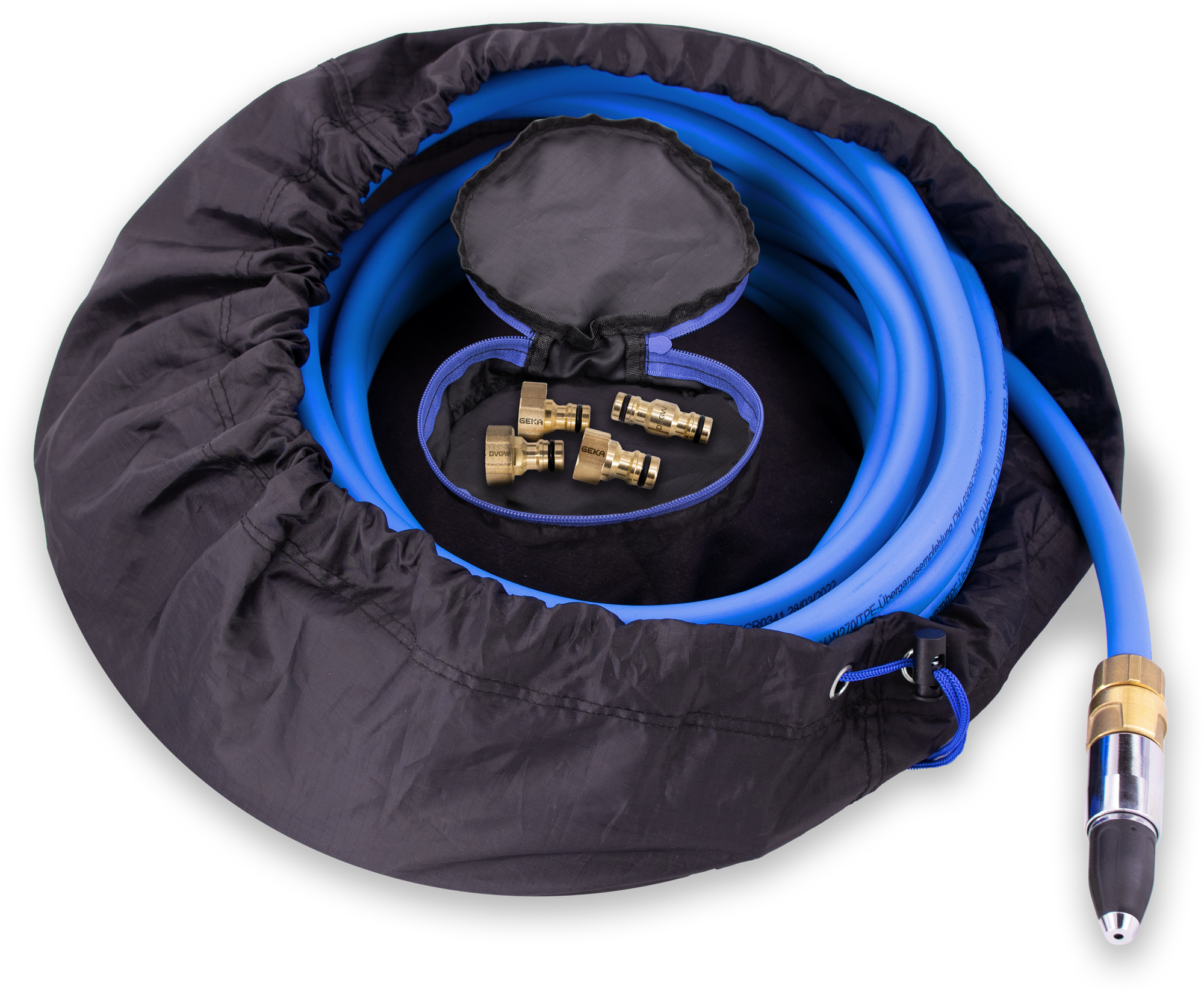 Vannslange sett 5 m med hurtigkoblinger for bobil - Alb Filter forfra